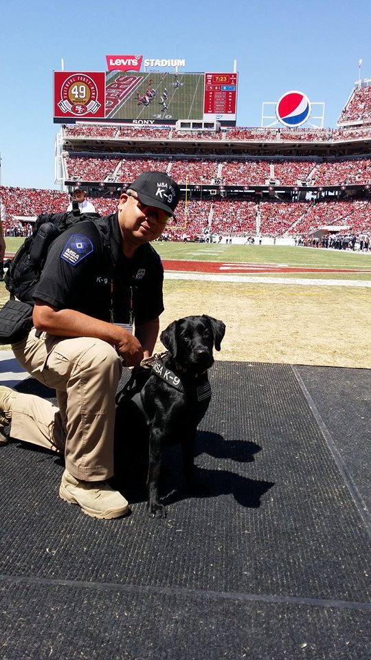 Handler Jaime and k9 Amber.